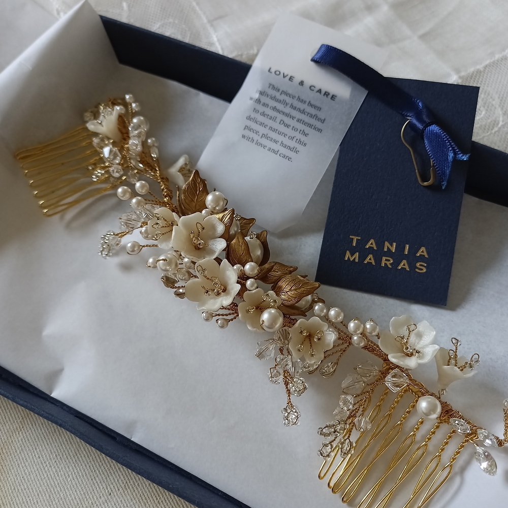 "Tania Maras",  LYRIC Floral Bridal Headpiece/ Hair Comb!❤️